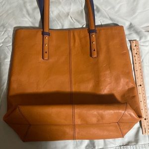 Vera Bradley Leather Zippered Tote with adjustable straps